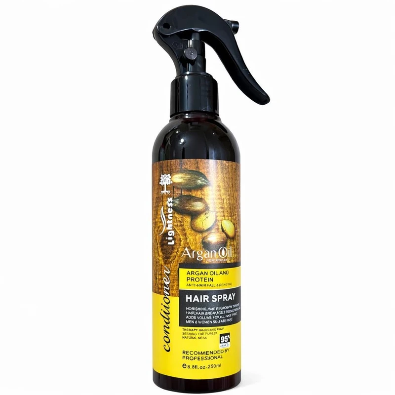 اسپری مو لایتنس مدل Argan مناسب برای انواع مو حجم 250 میلی لیتر